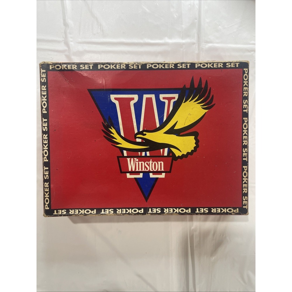 Winston Vintage Poker Set 2 Decks, Chips 1993